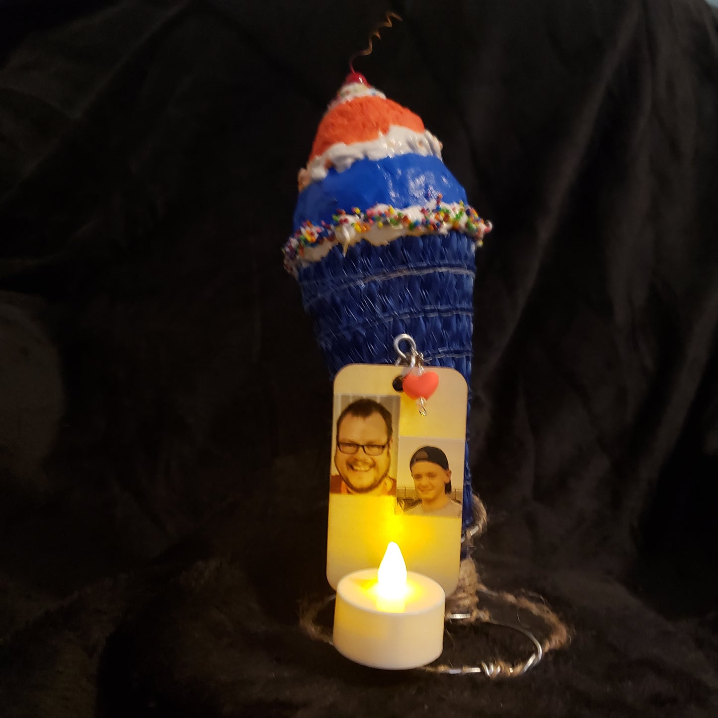 Double the Handsome Sherbet Blue-Razz Nightlight Cone (Dad/Max)