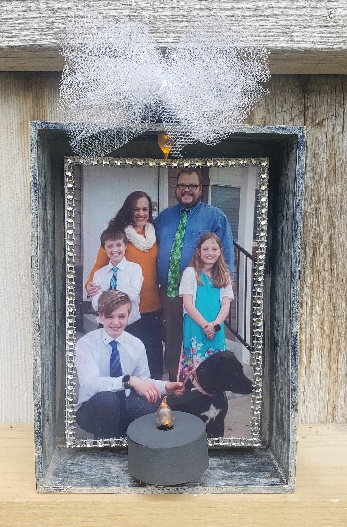 Wooden Tray with Family Picture